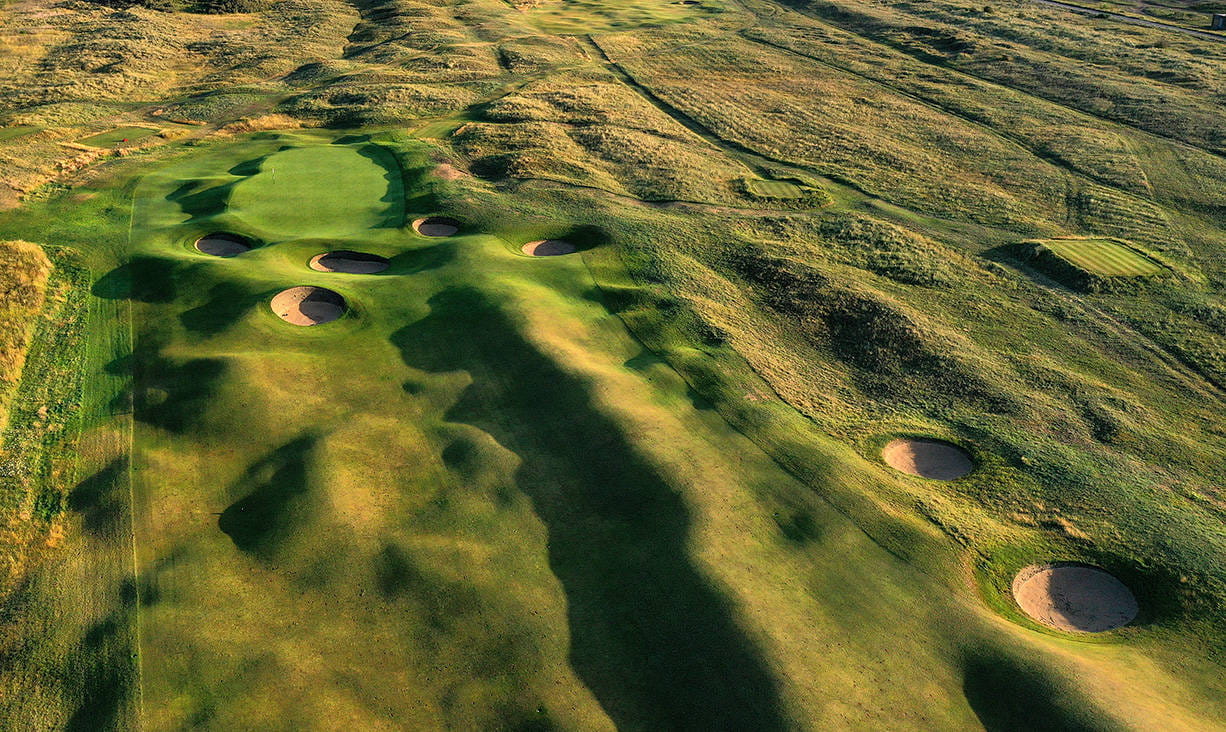The huge ridge running along the 12th fairway